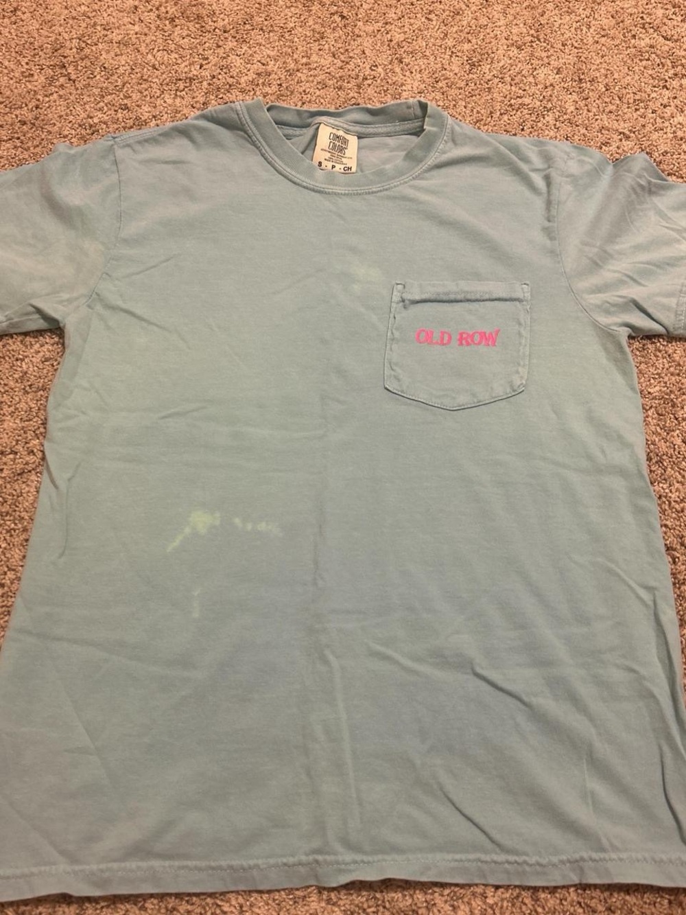 OLD ROW Women's Short Sleeve Pocket Tee in Light Blue